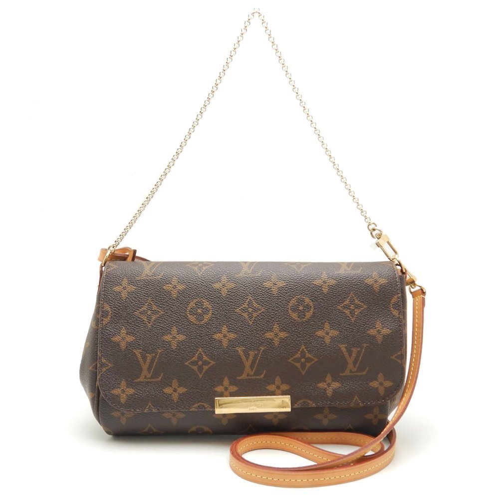 Louis Vuitton Monogram Favorite PM Shoulder Bag Brown